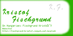 kristof fischgrund business card
